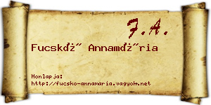 Fucskó Annamária névjegykártya
