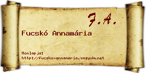 Fucskó Annamária névjegykártya