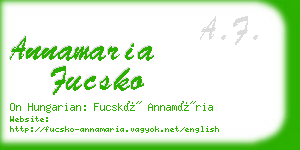 annamaria fucsko business card