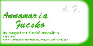 annamaria fucsko business card